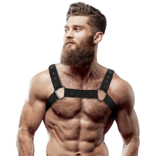 FETISH SUBMISSIVE ATTITUDE - CHEST SPORTS HARNESS ADJUSTABLE NEOPRENE MEN