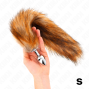 KINK - PLUG ANALE TAGLIA S 7 X 3 CM CON CODA SINTETICA 40 CM MARRONE