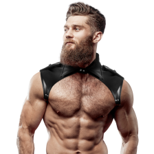 FETISH SUBMISSIVE ATTITUDE - BRIGADE NECK HARNESS ADJUSTABLE ECO LEATHER MEN