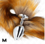 KINK - PLUG ANAL TAILLE M 8 X 3,5 CM AVEC QUEUE SYNTHÉTIQUE 40 CM MARRON