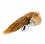 KINK - PLUG ANAL TAILLE L 10 X 4 CM AVEC QUEUE SYNTHÉTIQUE 40 CM MARRON