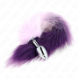 KINK - PLUG ANAL TAILLE S 7 X 3 CM AVEC QUEUE SYNTHÉTIQUE 40 CM VIOLET