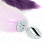 KINK - PLUG ANALE TAGLIA S 7 X 3 CM CON CODA SINTETICA 40 CM VIOLA