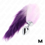 KINK - PLUG ANAL TAILLE M 8 X 3,5 CM AVEC QUEUE SYNTHÉTIQUE 40 CM VIOLET