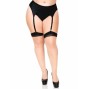 LEG AVENUE - PLUS LYCRA SHEER 2 TONE THIGH HIGH WITH BACKSEAM AND CUBAN HEEL