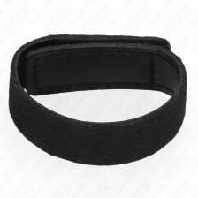 KINK - LEATHER PENIS RING WITH VELCRO CLOSURE 20 X 2 CM