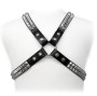 LEATHER BODY - PYRAMID STUD HARNESS