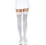 LEG AVENUE - CALZAMAGLIA IN NYLON CON FIOCCO BIANCO/BIANCO