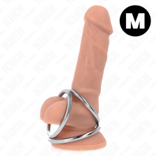 KINK - ANELLO PER PENE IN METALLO CROMATO TRIPLO DA 3,8 CM A 5 CM MODELLO 2