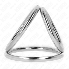 KINK - TRIPLE CHROME METAL PENIS RING 3.8 CM TO 5 CM MODEL 2