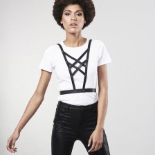 BIJOUX INDISCRETS - MAZE CROSSOVER HARNESS MIT SCHWARZEM HALSBAND