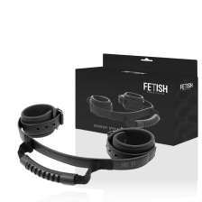 FETISH SUBMISSIVE - POLSINI CON TIRANTE CON FODERA IN NEOPRENE