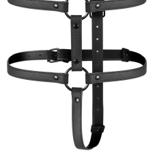 FETISH SUBMISSIVE BONDAGE - ADJUSTABLE HARNESS TORSO AND ARMS