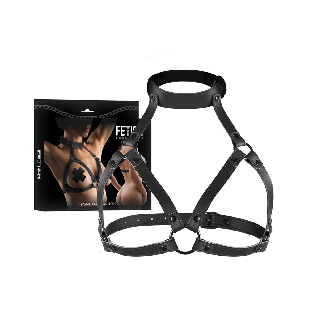 FETISH SUBMISSIVE BONDAGE - ADJUSTABLE CHEST HARNESS