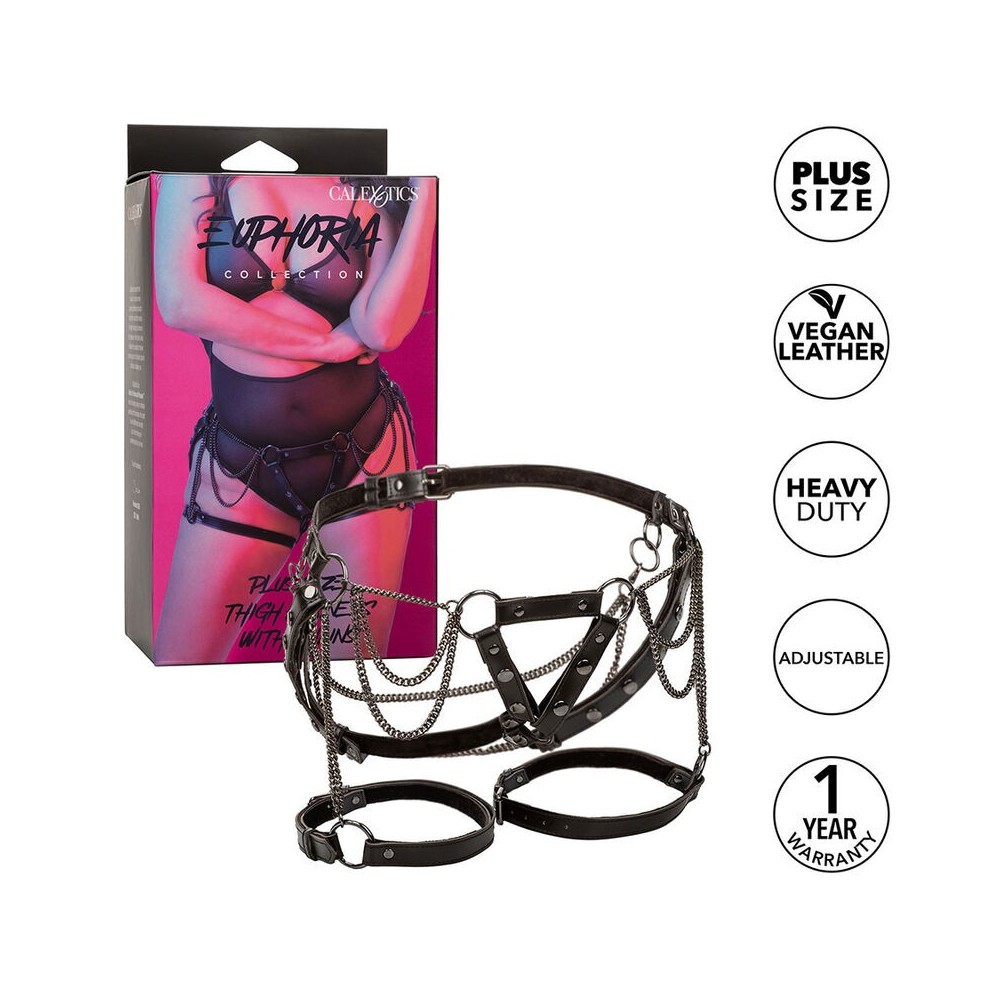 CALEXOTICS - EUPHORIA MULTICAIN THIGH HARNESS PREMIUM TAMANHO PLUS