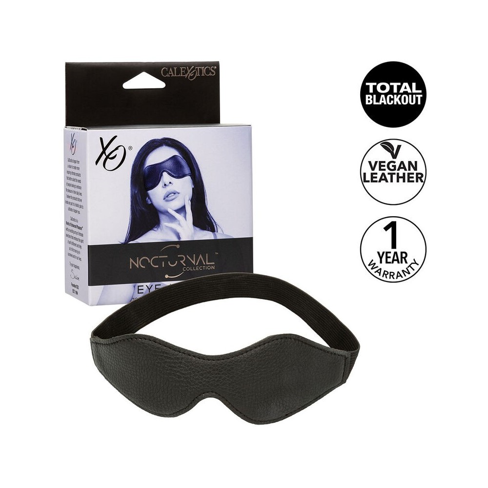 CALEXOTICS - NOCTURNAL EYE MASK PVC LEATHER BLACK