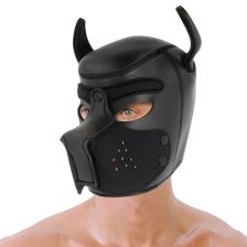 DARKNESS - NEOPRENE DOG HOOD WITH REMOVABLE MUZZLE M