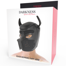 DARKNESS - NEOPRENE DOG HOOD WITH REMOVABLE MUZZLE M