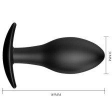 PRETTY LOVE - ANAL PLUG SILIKONANKER 8.5 CM SCHWARZ