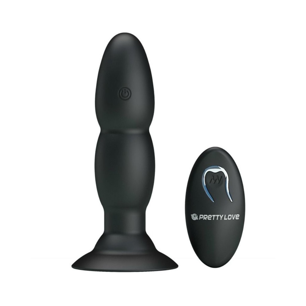 PRETTY LOVE - VIBRADOR LOVE PLUG E ROTAO POR CONTROLE REMOTO