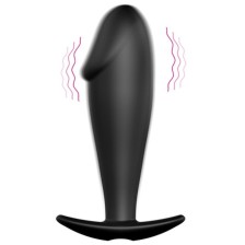 PRETTY LOVE - SILICONE ANAL PLUG PENIS FORM AND 12 VIBRATION MODES BLACK