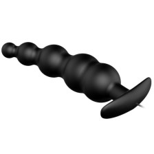 PRETTY LOVE - ANAL PLUG SILICONE EXTRA STIMULATION AND 12 VIBRATION MODES BLACK