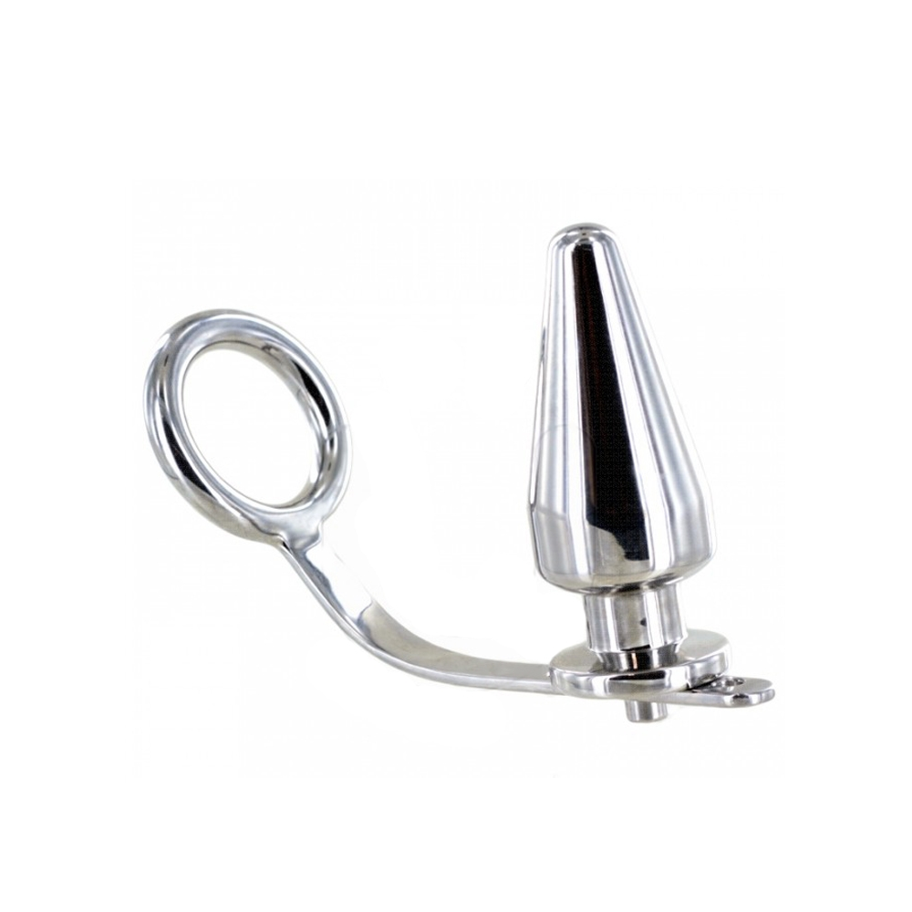 METAL HARD - ANEL DE AO COM PLUG ANAL 45 X 45MM