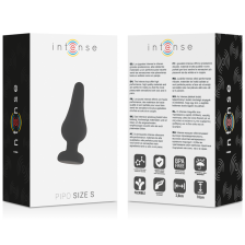 INTENSE - PLUG ANAL PIPO S SILICONE NOIR 9,8 CM