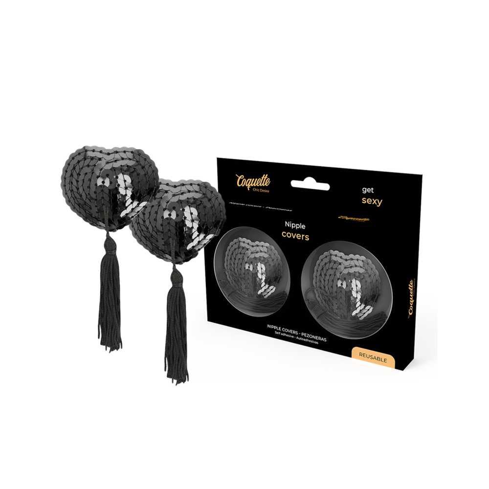 COQUETTE CHIC DESIRE - COBERTURAS PARA BICOS DE LANTEJEIRAS PRETAS