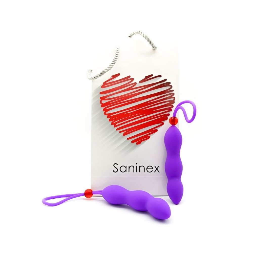 SANINEX - CLIMAX ANAL PLUG WITH LILAC PENIS RING