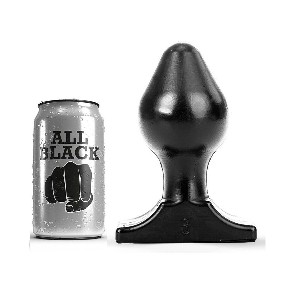 ALL BLACK - ANAL PLUG 16X8 CM