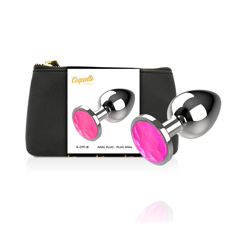 COQUETTE CHIC DESIRE - ANALPLUG METALL PINK FARBE GRÖSSE L 4 X 9 CM