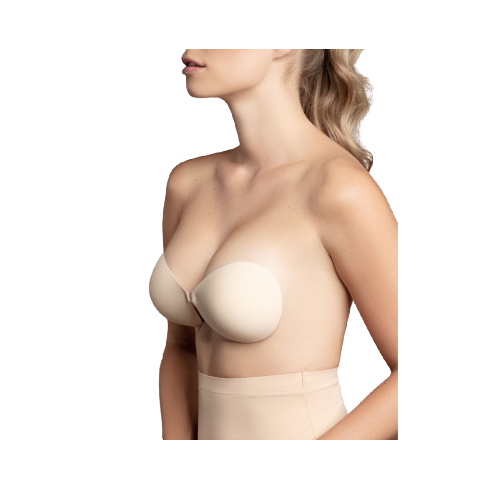BYE-BRA - SUJETADOR INVISIBLE BEIGE COPA D
