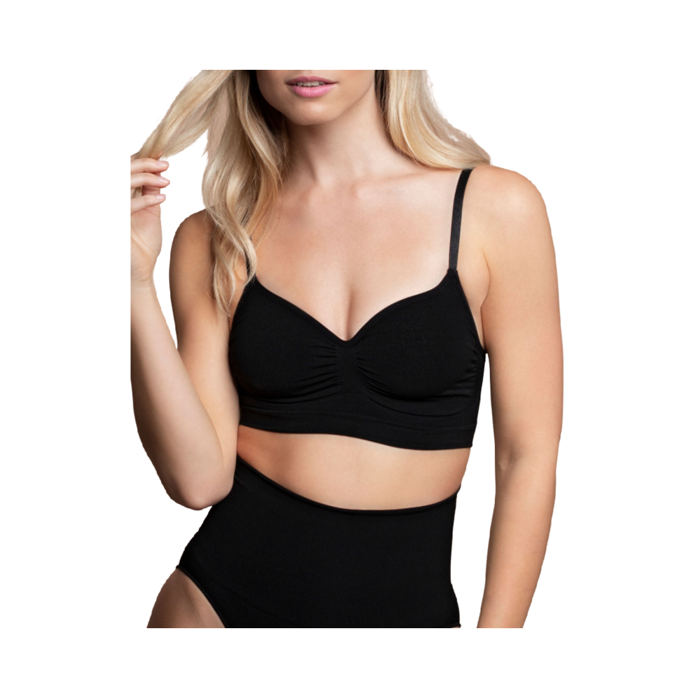 BYE-BRA - MEDIUM CONTROL SUJETADOR SIN COSTURAS NEGRO TALLA S