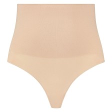 BYE-BRA - CINTO SEM EMENDA ESTILO TANGA BEIGE TAMANHO S