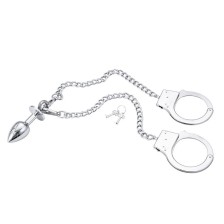 OHMAMA FETISH - HAND CUFFS WITH CHAIN AND ANAL PLUG