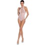 PASSION - WOMAN BS088 WEISSER BODYSTOCKING, EINE GRÖSSE