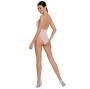 PASSION - WOMAN BS088 WEISSER BODYSTOCKING, EINE GRÖSSE