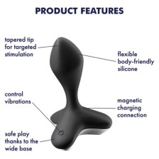 SATISFYER - GAME CHANGER PLUG VIBRADOR PRETO