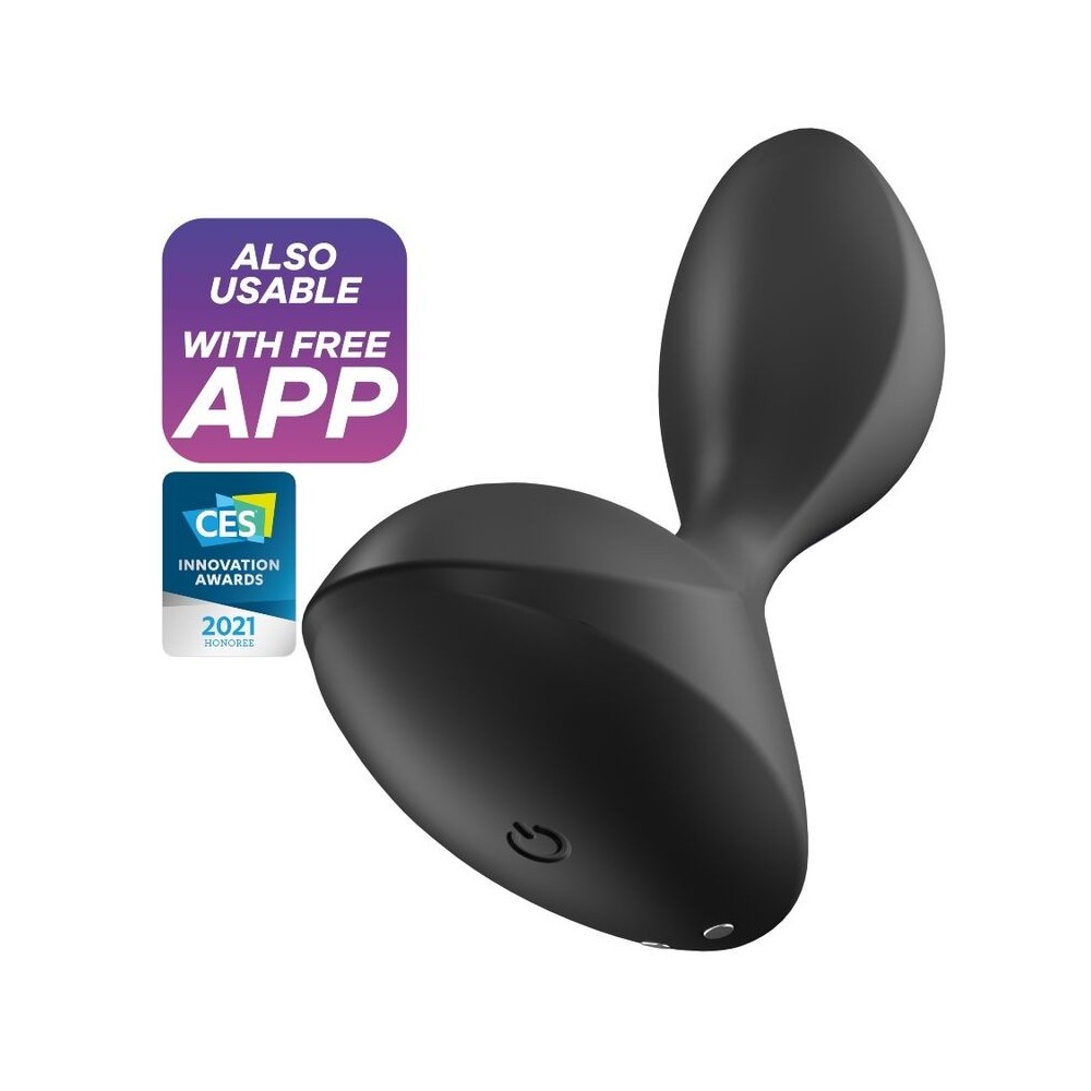 SATISFYER - APLICATIVO DE PLUGUE VIBRATÓRIO SWEET SEAL PRETO