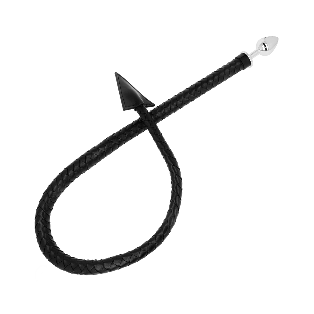 OHMAMA FETISH DEVIL''S TAIL CUIR & MÉTAL PLUG ANAL 7 CM