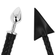 OHMAMA FETISH DEVIL''S TAIL CUIR & MÉTAL PLUG ANAL 7 CM