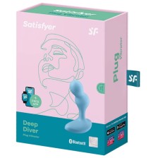 SATISFYER - APP PLUG VIBRANTE DEEP DIVER BLU