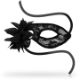 OHMAMA - MASKS LACE EYEMASK AND FLOWER BLACK