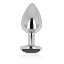 OHMAMA - ANAL PLUG METAL BLACK 8 CM