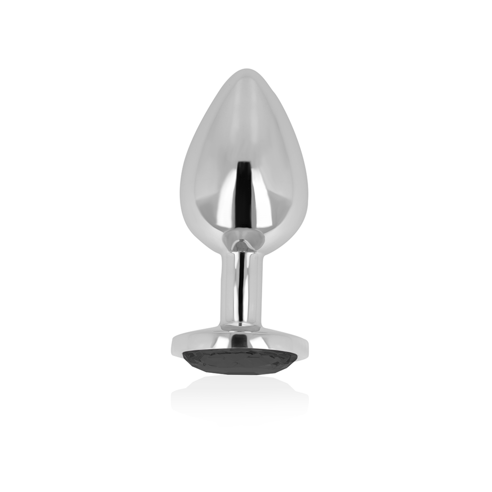 OHMAMA - PLUG ANAL AVEC CRISTAL NOIR 8 CM