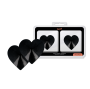 COQUETTE CHIC DESIRE - NIPPLE COVERS BLACK HEARTS