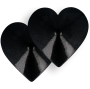 COQUETTE CHIC DESIRE - METAL NIPPLE COVERS BLACK HEARTS