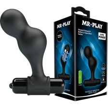 MR PLAY - SCHWARZER SILIKON-VIBRATOR-ANALSTECKER