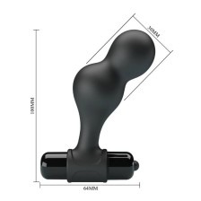 MR PLAY - SCHWARZER SILIKON-VIBRATOR-ANALSTECKER